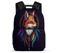 TPISLI Fox Design Bookbag for Boys Girls 7-11 Year Olds Animal Illustration School Bag for Girls Boys Primary Classes, Sturdy Handle Padded Back School Travel
