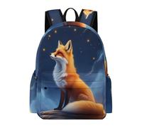 TPISLI Fox Design Bookbag Girls 10 Year Olds Animal Design Book Bag Teens Year 9 Modern Trendy 15.6 Inch Laptop Rucksack Primary to Secondary Travel Gift Everyday Use