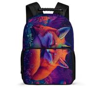 TPISLI Fox Design Daypack for Students Primary School Fox Backpack 7-11 Year Olds Kids and Teens, Padded Back Soft Felt Details Daily Essentials