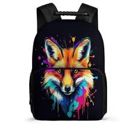 TPISLI Fox Design School Backpack for Students 8-12 Years Animal Motif Daypack for Children Primary Classes, Durable Adjustable Straps Daily Essentials