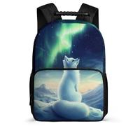 TPISLI Fox Design School Bag for Boys Primary School Animal Motif Backpack 7-11 Year Olds Girls Boys, Adjustable Straps Side Pockets Outdoor Day Trips