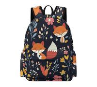 TPISLI Fox Illustration School Backpack Girls Year 8 Foxs Animal Daypack Boys Year 4 Cool 11.6 Inch Laptop Daypack Primary School Travel Daily Use Travel Use