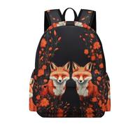 TPISLI Fox Motif Backpack Boys Girls Teens Age 10-15 School Bag Animal Pattern Rucksack for Secondary Students, Cool 13.3 Inch Laptop Rucksack for Day Trips and Birthday Gift