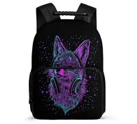 TPISLI Fox Motif Backpack for Boys Girls School Years 1-4 Animal Print Backpack Primary Age 6-11 Kids, Adjustable Straps Lightweight Travel Daily Use
