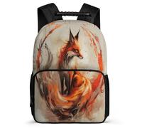 TPISLI Fox Motif Bookbag for Kids and Teens Primary Age 6-11 Animal Backpack for Kids School Years 1-4, Lightweight Soft Felt Details School Travel