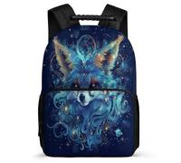 TPISLI Fox Motif Rucksack for Students Primary Classes Animal Print School Bag 6-11 Years Kids and Teens, Padded Back Adjustable Straps Daily Essentials