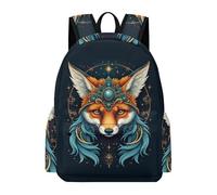 TPISLI Fox Motif School Backpack Teens 12-16 Year Olds Animal Pattern Rucksack Girls Year 3 Lightweight Durable Spring Outing Backpack Junior School Hiking Day Trips