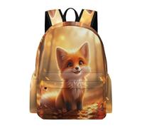 TPISLI Fox Pattern Backpack Boys Girls Age 8-14 School Bag Animal Rucksack for Daily Classes, Lightweight 15.6 Inch Laptop Bag for Books and Outdoor Use and Outdoor Study Days