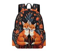 TPISLI Fox Pattern Bookbag Children Year 5 Animal Foxs Rucksack Boys Age 16 Modern Trendy 15.6 Inch Laptop School Backpack Primary School Travel Daily Use Travel Use
