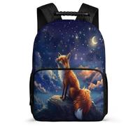 TPISLI Fox Pattern Bookbag for Kids and Teens 8-12 Years Animal Motif Bookbag for Kids and Teens Primary Classes, Lightweight Padded Back Daily Essentials
