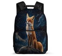 TPISLI Fox Pattern Bookbag for Kids and Teens Primary Classes Animal Design Backpack Age 7-12 Kids and Teens, Adjustable Straps Sturdy Handle Birthday Gift