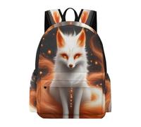 TPISLI Fox Pattern Bookbag Girls Age 8 Animal Fox Rucksack Kids 7-11 Year Olds Durable Lightweight 13.3 Inch Laptop School Bag School Years 3-6 Daily Use Daily Carry