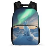 TPISLI Fox Pattern Daypack for Children 6-11 Years Animal Design Daypack for Children School Years 1-4, Adjustable Straps Sturdy Handle Travel Daily Use