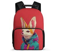 TPISLI Fox Pattern Daypack for Kids Primary School, Animal Motif Backpack Age 7-12, Durable School Bag, Soft Felt Details, Short Trips, Everyday Use