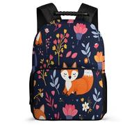 TPISLI Fox Pattern School Backpack for Students 8-12 Years Animal Pattern Daypack for Children Primary Classes, Durable Adjustable Straps Daily Essentials