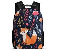 TPISLI Fox Pattern School Backpack Year 2-5 for Girls Boys 7-11 Year Olds Animal Theme Rucksack Kids and Teens, Adjustable Straps Durable Outdoor Day Trips