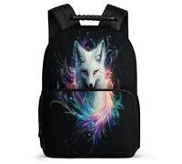 TPISLI Fox Print Backpack for Girls Boys for 5 to 10 Years, Animal Design School Bag Students, Lightweight Rucksack, Side Pockets, Padded Back, Travel Daily Use