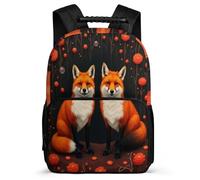 TPISLI Fox Print Daypack for Kids and Teens 7-11 Year Olds Animal Motif Rucksack for Girls Boys Primary Classes, Padded Back Sturdy Handle Travel Daily Use