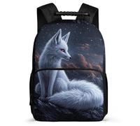 TPISLI Fox Print School Backpack Junior School for Children Age 5-10 Animal Fox Rucksack Kids and Teens, Adjustable Straps Sturdy Handle Short Trips