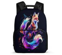 TPISLI Fox Print School Backpack Year 2-5 for Boys Girls School Years 2-5 Animal Design Backpack Children, Padded Back Adjustable Straps Daily Essentials