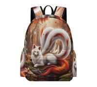 TPISLI Fox Printed Backpack Boys Girls Teens 8-14 Years Old School Bag Animal Fox Rucksack for Daily Classes, Cool 15.6 Inch Laptop Backpack for Travel and Daily Use