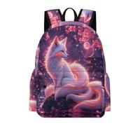 TPISLI Fox Printed Backpack Kids School Years 5-9 Fox Rucksack Students Year 6 Lightweight Durable 16.5 Inch Laptop Rucksack Junior School Daily Use Everyday Use