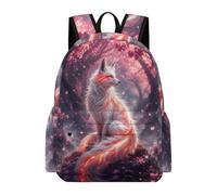 TPISLI Fox Printed Daypack Students Year 4 Fox Backpack Boys Year 10 Lightweight Durable 16.5 Inch Laptop Rucksack Secondary School Hiking Travel School Gift