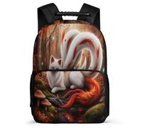 TPISLI Fox Printed Rucksack Primary Classes for Kids Primary Age 6-11 Animal Fox Rucksack Kids and Teens, Side Pockets Adjustable Straps Travel Daily Use