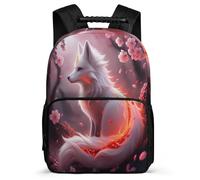 TPISLI Fox Printed School Backpack for Girls 7-11 Year Olds Animal Fox Rucksack for Girls Primary Classes, Side Pockets Adjustable Straps Daily Essentials