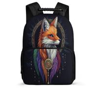 TPISLI Fox Rucksack Primary School for Kids and Teens 6-11 Years Animal Design School Bag Kids and Teens, Side Pockets Adjustable Straps Outdoor Day Trips