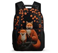 TPISLI Fox School Backpack for Boy Girl Aesthetic Kids Bookbag Animal Backpack for Elementary Middle Students 15.7inch Book Bags Back to School Gifts