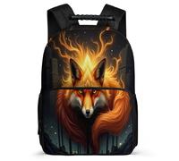 TPISLI Fox School Backpack for Students Year 3-6 Animal Theme Rucksack for Girls Primary Classes, Lightweight Sturdy Handle Back to School Gift
