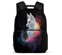 TPISLI Fox School Backpack Primary Age 6-11 for Boys Girls, Animal Pattern Daypack for Students, Lightweight Bag, 1680D Fabric, Primary Classes, Daily Essentials