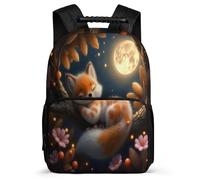 TPISLI Fox School Backpack Primary Age 6-11 for Boys Girls, Fox Animal Daypack for Students, Lightweight Bag, 1680D Fabric, Primary Classes, Daily Essentials