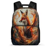 TPISLI Fox School Bag for Kids and Teens Age 5-10 Animal Rucksack for Kids and Teens Year 2-5, Padded Back Lightweight Back to School Gift