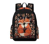 TPISLI Foxs Couples Daypack Kids 7-11 Year Olds Animal Motif Rucksack Boys Year 7-9 Modern Durable Autumn Trip School Bag Secondary School Outdoor Travel Daily Carry