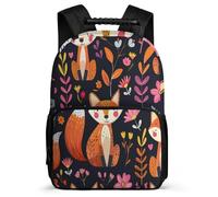 TPISLI Foxs Pattern Bookbag for Girls Boys Primary Age 6-11 Animal Fox Rucksack for Kids and Teens Year 2-5, Durable Adjustable Straps Travel Daily Use