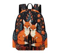 TPISLI Foxs Pattern Daypack Kids Ages 7-10 Animal Fox Book Bag Girls Year 3 Durable Lightweight 15.6 Inch Laptop Rucksack Primary School Travel Daily Use School Gift