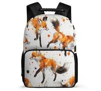 TPISLI Foxs Printed School Backpack Year 2-5 for Kids and Teens 6-11 Years Animal Fox Rucksack Girls Boys, Lightweight Sturdy Handle Outdoor Day Trips
