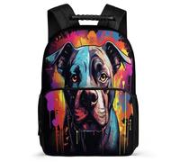 TPISLI French Bulldog Backpack for Elementary Middle School Boys Large Capacity School Bag for Girls Kids 15.7 Inch Daypack Children's Rucksack Dog Animal Back Packs