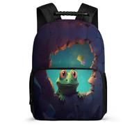 TPISLI Frog School Backpack for Teens Girl Kid Bookbag for Boy Middle Elementary Ugly School Bag 15.7inch Large Capacity Kids Book Bag Shoulder Backpack Travel Daypack