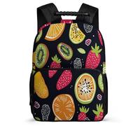 TPISLI Fruits Bookbag for Girls 8-12 Years Colourful School Bag for Kids and Teens School Years 1-4, Sturdy Handle Soft Felt Details Travel Daily Use
