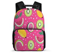 TPISLI Fruits Daypack for Kids and Teens Primary Age 6-11 Fruit Theme Rucksack for Students Junior School, 1680D Fabric Soft Felt Details Outdoor Day Trips