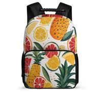 TPISLI Fruits Design Bookbag for Girls Boys 7-11 Year Olds Fruit Pattern Daypack for Children Primary School, Padded Back Soft Felt Details Daily Essentials