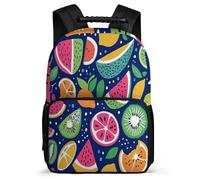 TPISLI Fruits Pattern Rucksack for Kids Age 5-10, Fruit Theme Bookbag for Boys Girls, Durable Backpack, 1680D Fabric, Primary Classes, Daily Essentials