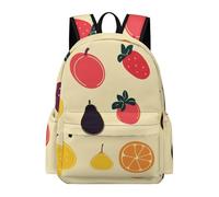 TPISLI Fruits Print School Backpack Children Age 9 Colourful Backpack Boys Year 7-9 Cool 11.6 Inch Laptop Daypack Junior School Hiking Day Trips Everyday Use