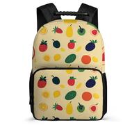 TPISLI Fruits School Bag for Kids and Teens 7-11 Year Olds Colourful Rucksack for Children Junior School, Durable 1680D Fabric Travel Daily Use