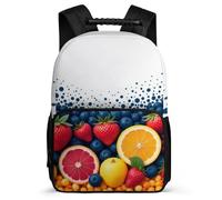 TPISLI Fruits Theme School Backpack for Kids and Teens Age 7-12 Colourful Backpack for Students Primary Classes, Side Pockets Adjustable Straps Travel Daily Use