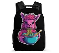 TPISLI Funny Alpaca Bookbag for Students Primary Age 6-11 Animal Llamas Daypack for Girls Boys Primary School, Adjustable Straps Side Pockets Short Trips