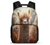 TPISLI Funny Alpaca Rucksack Junior School for Kids and Teens 7-11 Year Olds Animal Llama School Bag Kids and Teens, Lightweight Adjustable Straps Short Trips